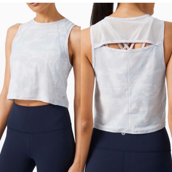 lululemon athletica Tops - Lululemon sculpt tank cropped  camo size 4